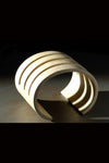 Parts of Four Spine Bracelet Collection Highly Handcrafted PS4-608-6-UAS-CSY 60mm Super Acid Silver PPOF20